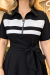 Vestido Maxi Midi em Alfaiataria Bicolor Preto - Cecilia na internet
