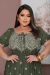 Imagem do Vestido Longo Plus Size Ciganinha Ombro a Ombro Verde Militar - Maysa Grécia