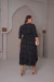 Imagem do Vestido Longo Plus Size Mangas 3/4 Xadrez Preto - Luciana