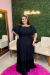 Vestido Longo Plus Size Ciganinha Ombro a Ombro Preto - Maysa na internet
