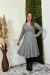 Vestido Tricô Modal Midi Plissado Cinza - Rayssa - comprar online