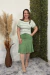 Conjunto Saia Midi em Viscolycra Verde Listrado - Clara na internet