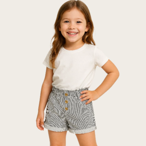 SHORT JEANS RAYADO NEGRO - comprar online