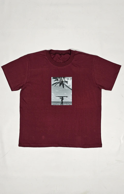 REMERA MUJER AMOR BORDO