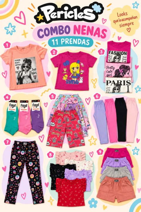 ¡Combo x 11 prendas! ¡Variedad al mejor precio!