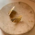 Brinco Leque banho ouro 18k