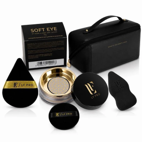 Kit LFPro Pó Soft Eye COR CLARO + Esponja Soft Perfect + Esponja Face Perfect + Necessaire Presente