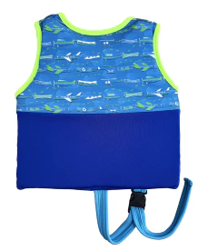Chaleco Flotador Aviones Azul/Verde Flúo