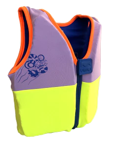 Chaleco Flotador Bloques Lila/ Amarillo Flúo - tienda online