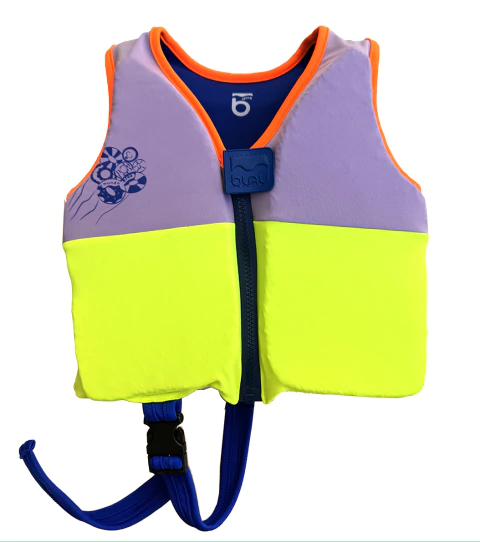 Chaleco Flotador Bloques Lila/ Amarillo Flúo - comprar online