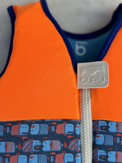 Chaleco Flotador Peces Naranja Flúo - Blau