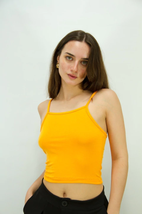 Top Escote Recto Viscosa