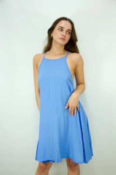 Vestido Fibrana Escote Recto - comprar online