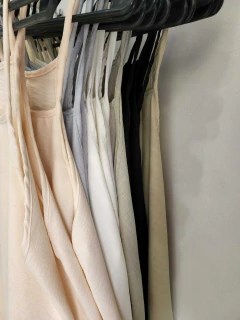 Vestido Escote Recto Lino en internet