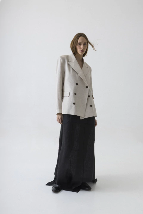 SACO VINTAGE LINO NATURAL - comprar online