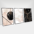 Kit Abstrato Preto com Rosa - comprar online