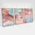 Kit Abstrato Rosa com Azul - Quadros Decorativos em Fortaleza | Ambiance