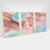 Kit Abstrato Rosa com Azul - loja online