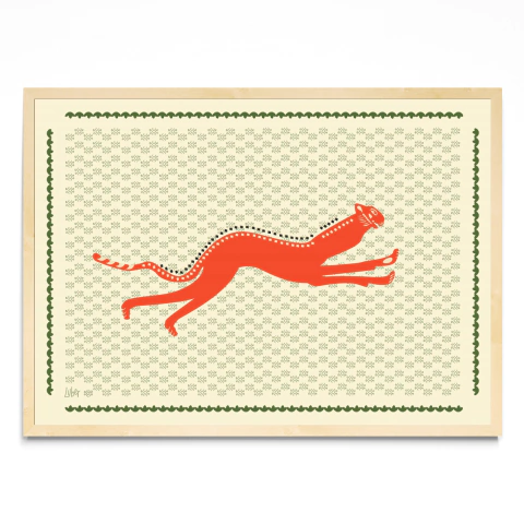 Un cuadrito verde y rojo