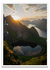 Sol de medianoche en Reine, Lofoten, Noruega. - PARED