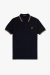Imagem do Polo Fred Perry Masculina Piquet Regular Azul Marinho com Dourado