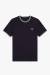 Imagem do Camiseta Fred Perry Masculina Regular Twin Tipped Azul Marinho