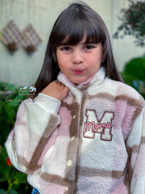 Jaqueta de pelo xadrez momi h4543 ❤️