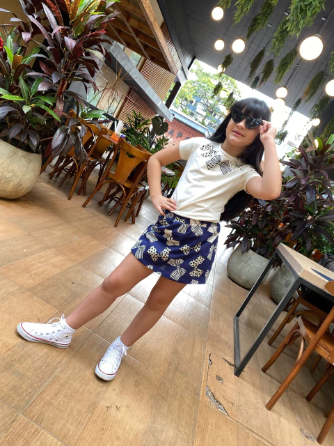 Conjunto Momi Laços H6122 - Tam: 4, 6, 10 e 12 anos - comprar online