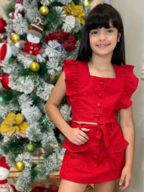 Conjunto Linho - Tam: 4, 6, 8 e 10 anos