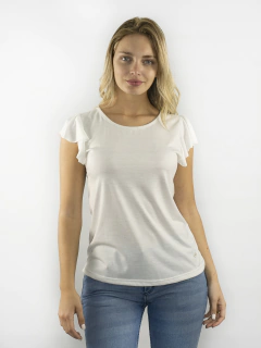 REMERA LISA CON VOLADOS - comprar online