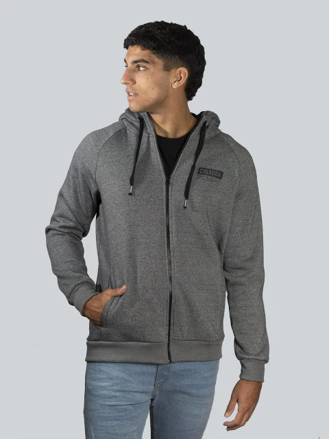 CAMPERA CUELLO ALTO CON CAPUCHA