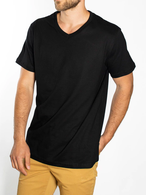 REMERA ESCOTE EN V LISA