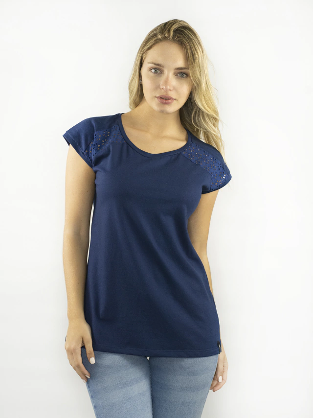 Remera con recorte comb Cultura Jean