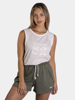 REMERA SIN MANGAS COMBINADA