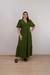 Vestido Feminino Longo Decote V Com Mangas - Abençoada | Moda Feminina