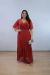 Vestido Feminino Longo Tule Manga Curta - loja online