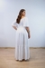 Vestido Feminino Longo Decote Franzido Com Fenda Frontal na internet