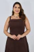 Vestido Feminino Longo Liso Com Alça