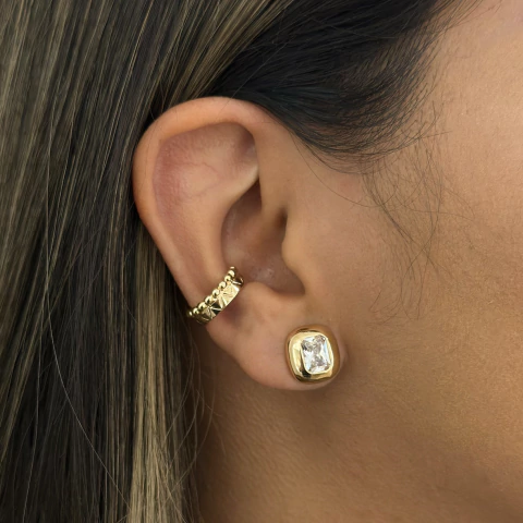 PIERCING FAKE ZIGZAG C BOLINHA DOURADO - comprar online