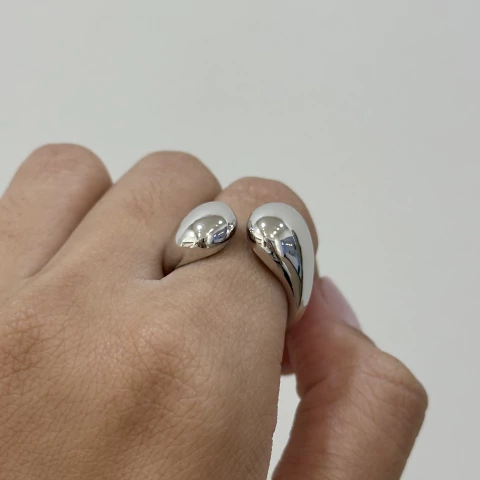 ANEL VOLTAS MEIO ABERTO RÓDIO BRANCO - AJUSTÁVEL - comprar online