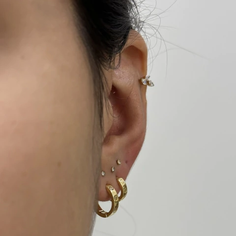 BRINCO DUPLA ARGOLA CT DOURADO - comprar online