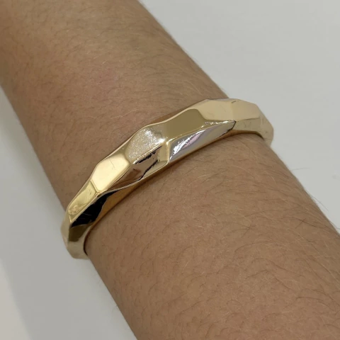 BRACELETE DESIGN HEXAGONAL DOURADO - comprar online