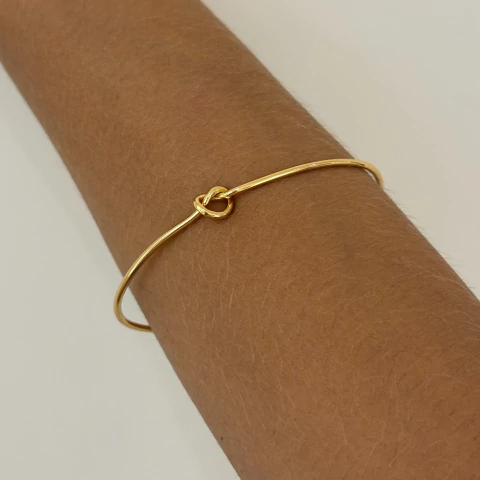 BRACELETE NÓ FINO DOURADO - comprar online