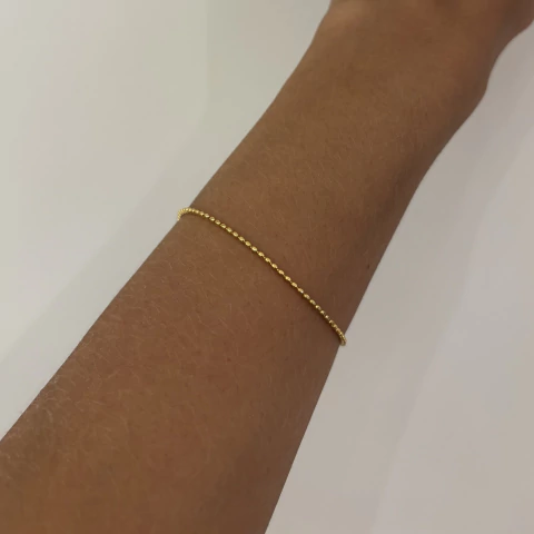 PULSEIRA MINI CHAPAS LISAS DOURADO - comprar online
