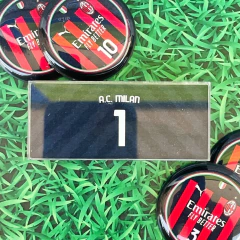 Milan 23/24 Uniforme 1 - Vidrilha 45mm - (cópia) - Botões Pro Gol