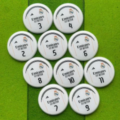 Real Madrid 2025/2026 Home - Vidrilha 45mm - Botões Pro Gol