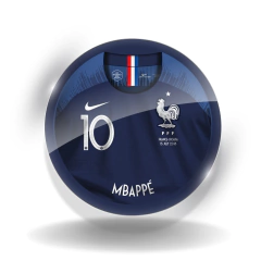 França Campeã Copa do Mundo 2018 Home - Vidrilha 45mm - Botões Pro Gol