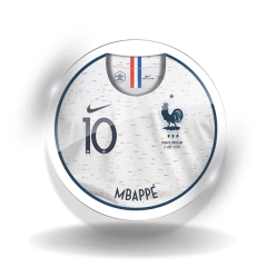 França Campeã Copa do Mundo 2018 Away - Vidrilha 45mm - Botões Pro Gol