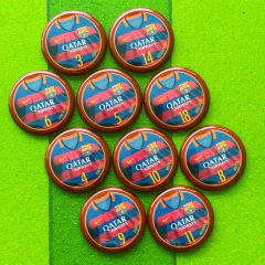 Barcelona 15/16 Uniforme 1 - Vidrilha 45mm - Botões Pro Gol