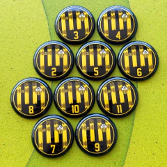 Deportivo Táchira (VEN) 19/20 Home - Vidrilha 45mm - Botões Pro Gol